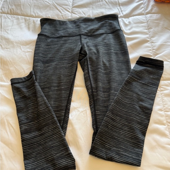 Lululemon women’s Wunder Under Pant 3 in Cyber Stripe Deep Coal Black Size 6 - Picture 4 of 8